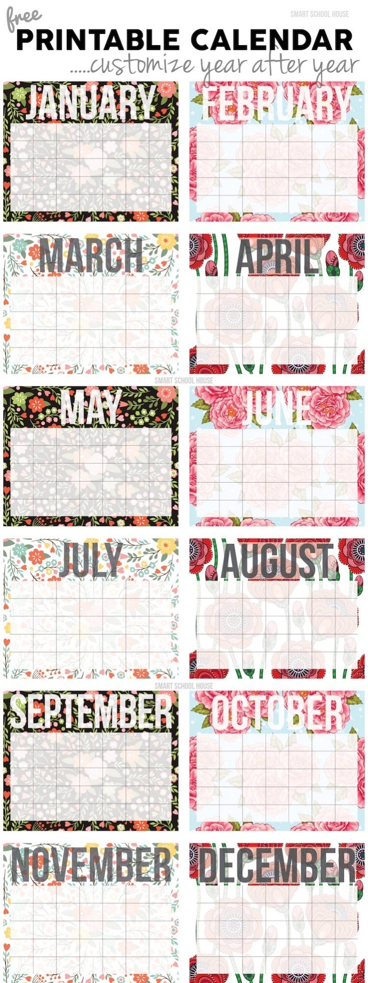 2021 Free Printable Calendars - 20+ Designs For Monthly