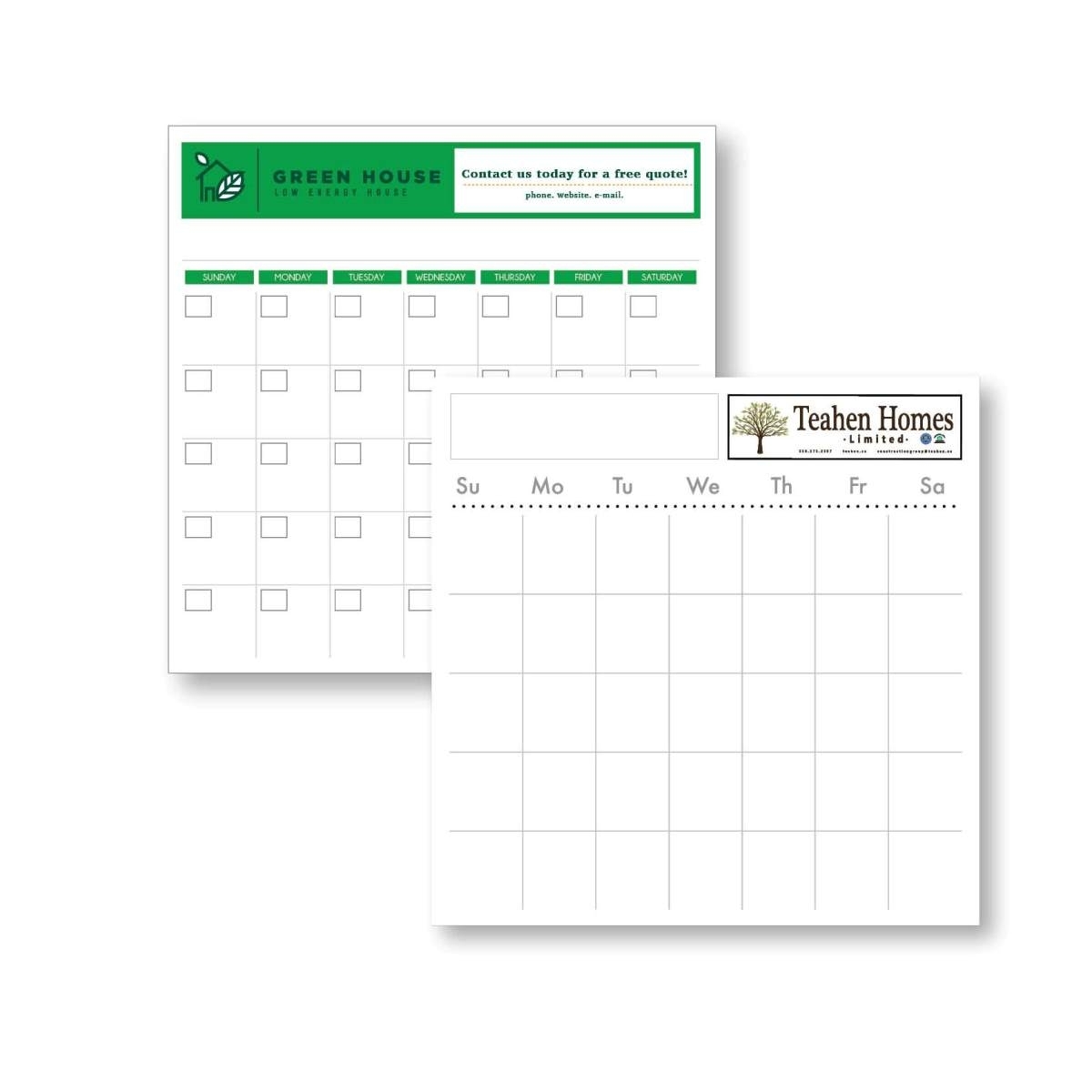 22&quot; X 22&quot; Styrene Perpetual Dry Erase Calendar - Month At A Glance