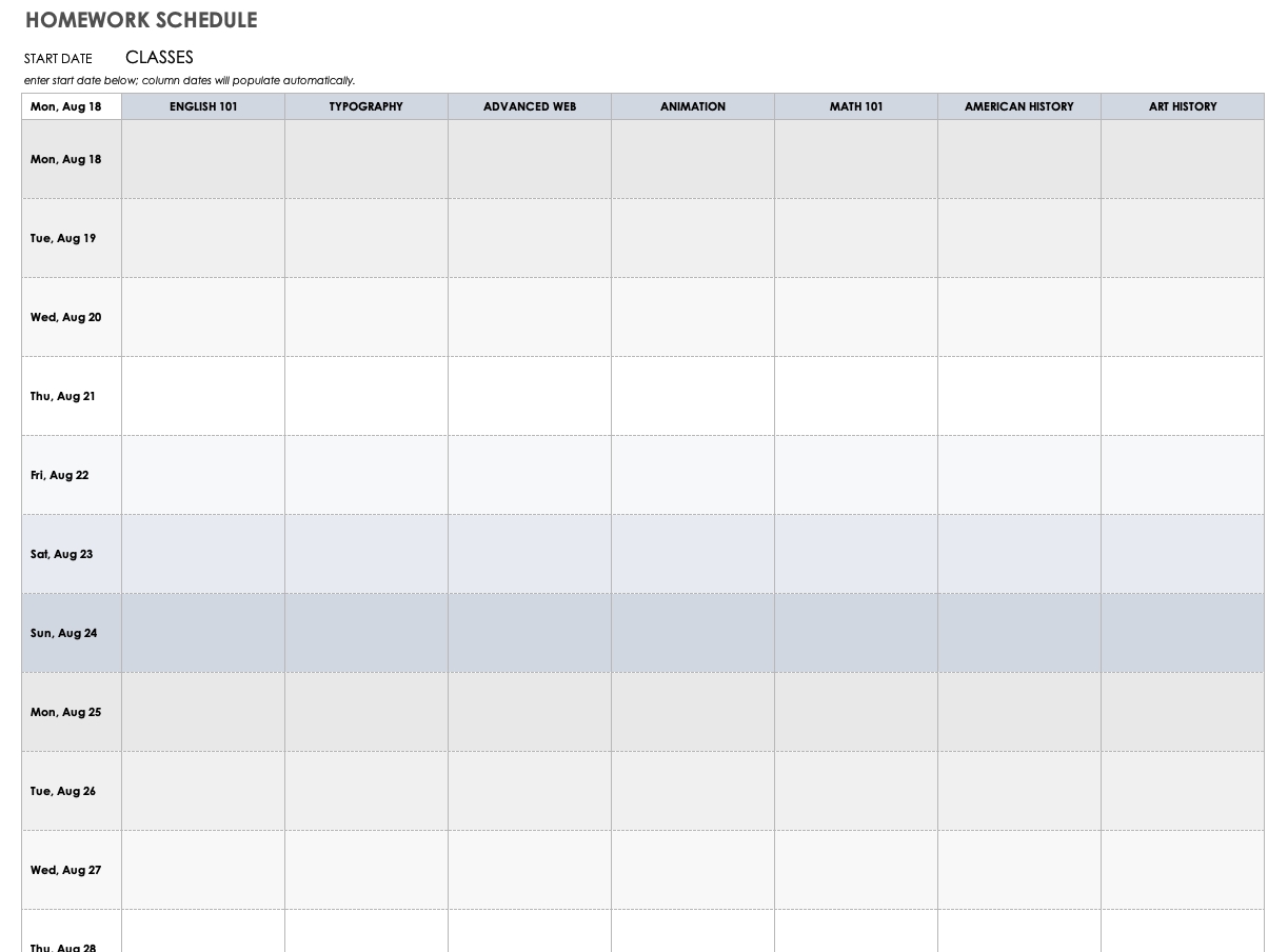 28 Free Time Management Worksheets | Smartsheet