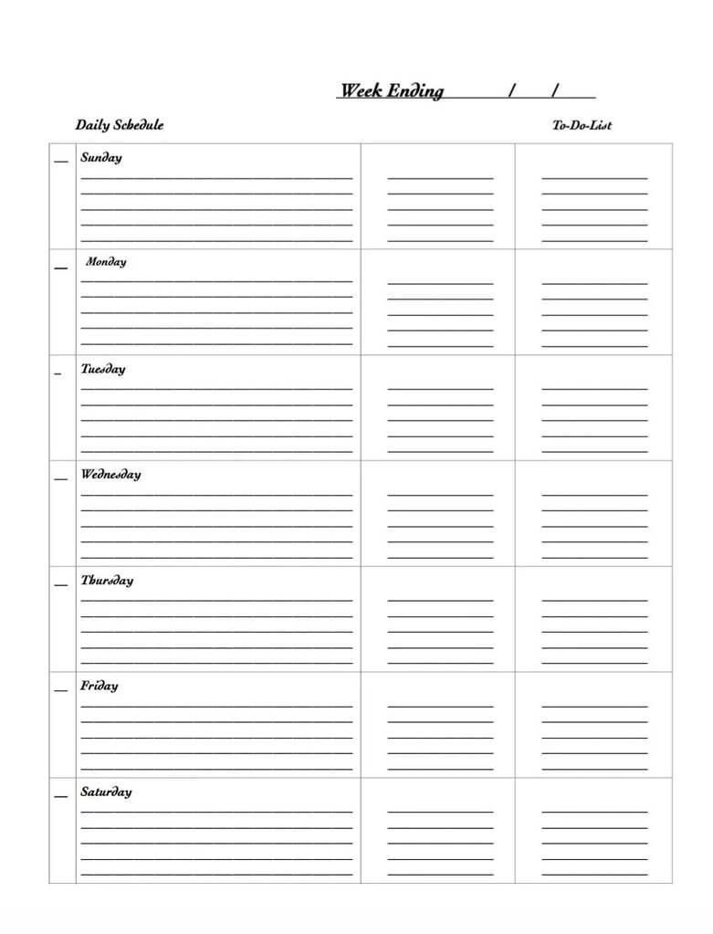 29 Free Weekly Planner Template Printables For 2021