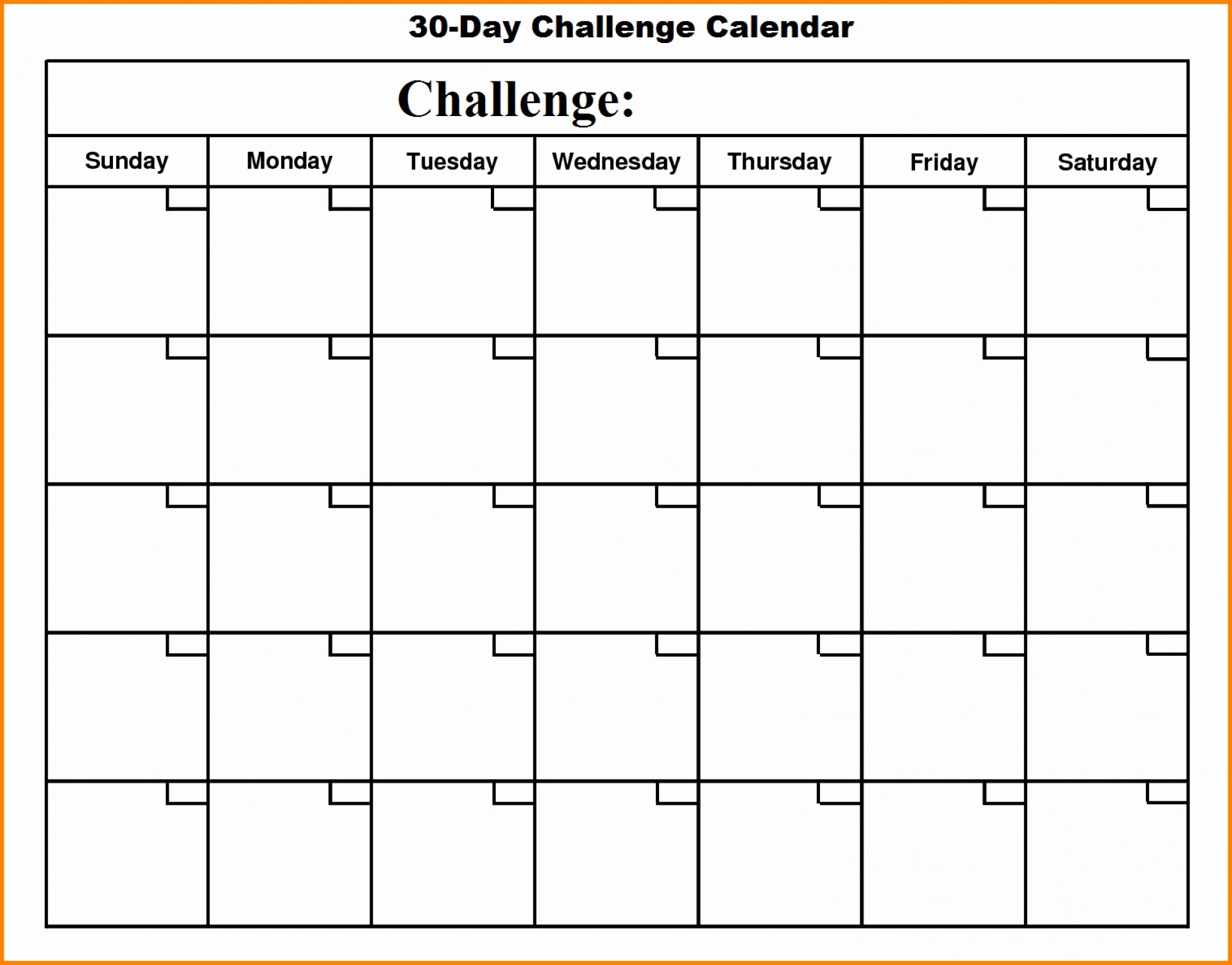 30 Day Calander | Calendar For Planning