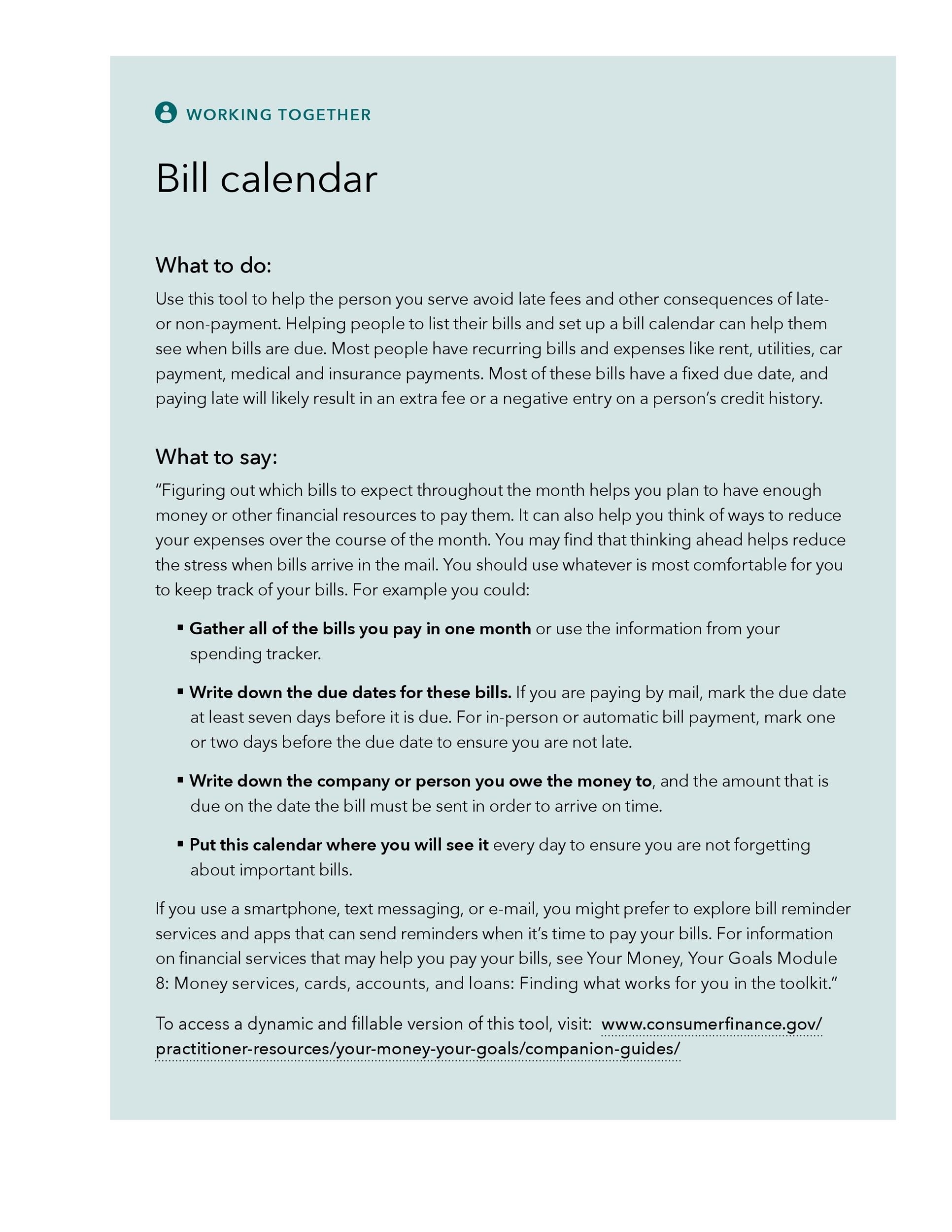 33 Free Bill Pay Checklists &amp; Bill Calendars (Pdf, Word &amp; Excel)