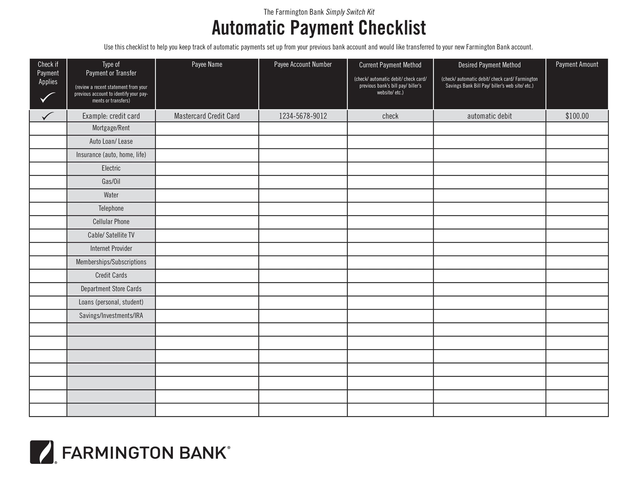 33 Free Bill Pay Checklists &amp; Bill Calendars (Pdf, Word &amp; Excel) intended for List Of Monthly Bills To Pay