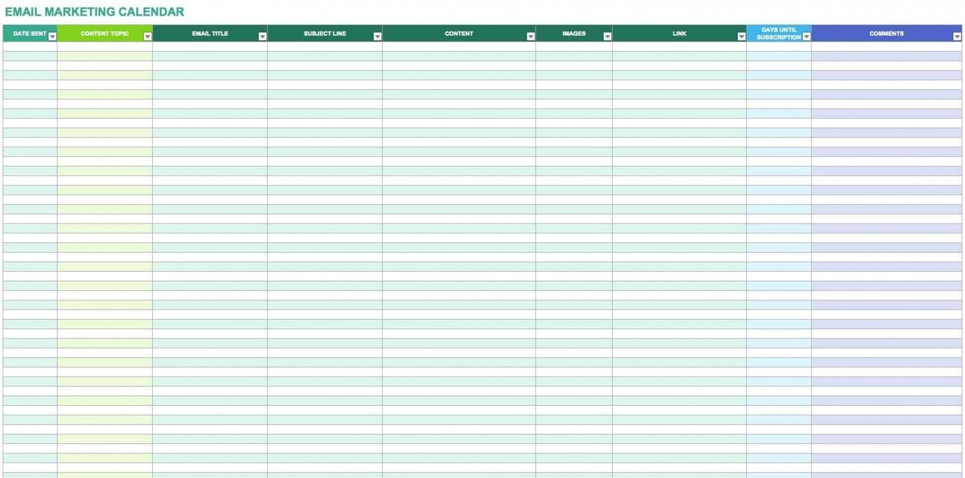 52Weak Calendar Excel