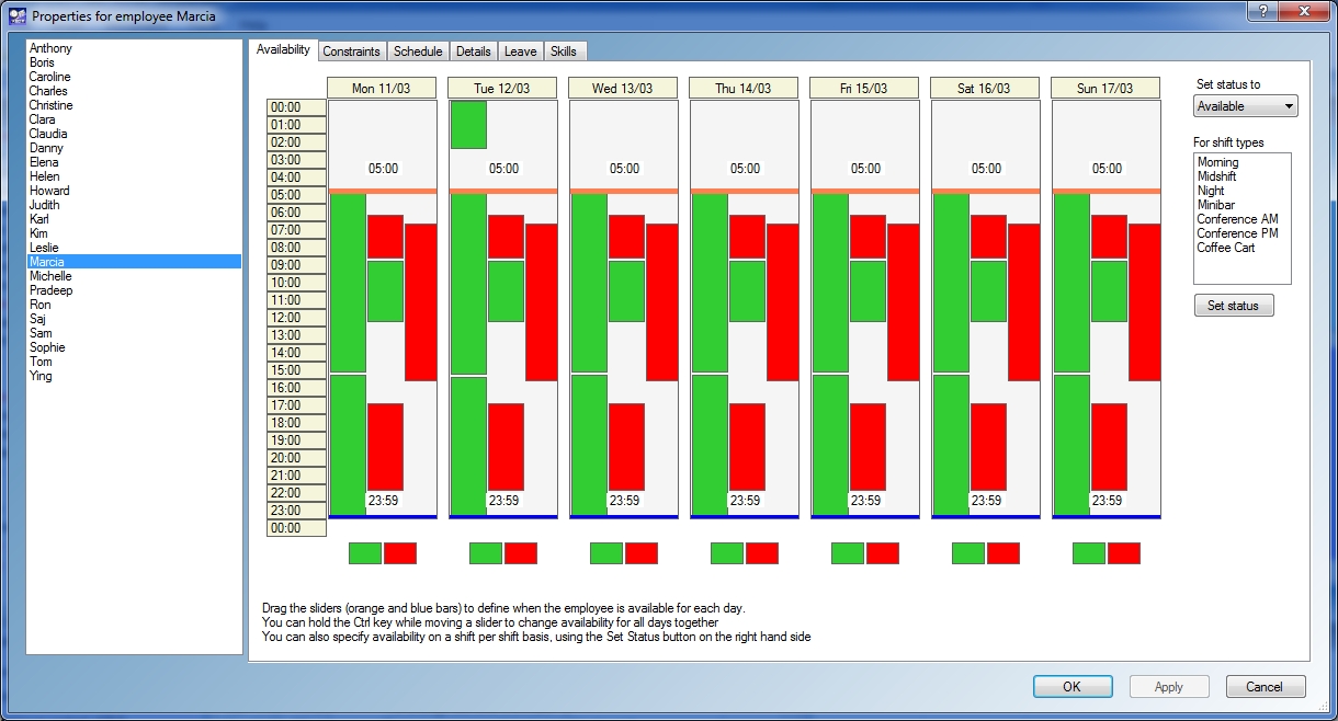 Abc Roster - A Free Software Application For Employee Shift