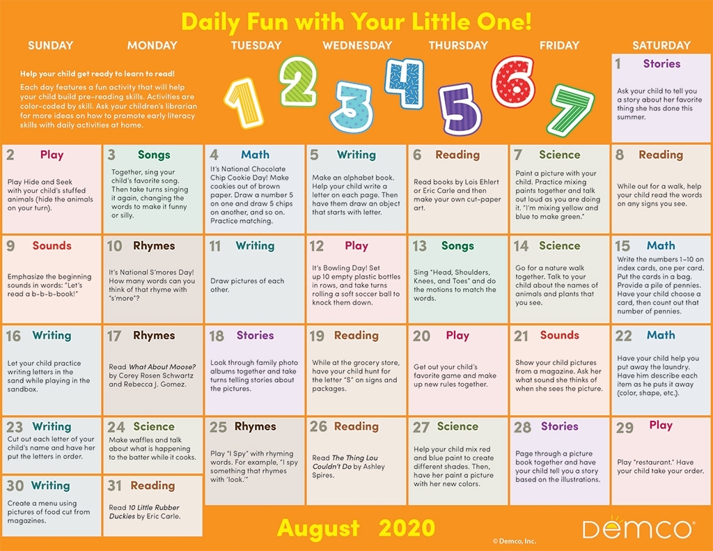 Activity Calendar Archives - Ideas &amp; Inspiration From Demco