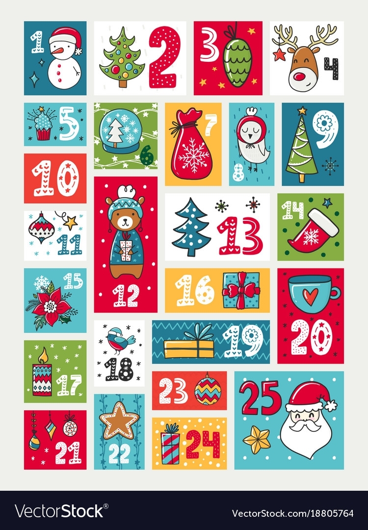 Advent Calendar Royalty Free Vector Image - Vectorstock