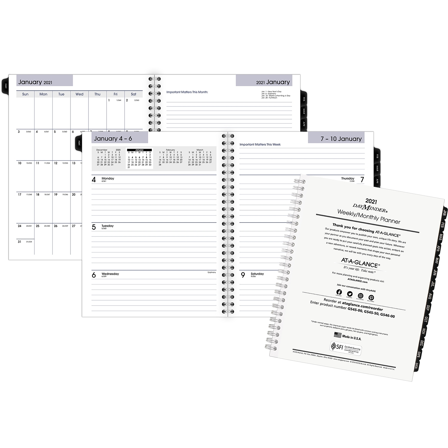 At-A-Glance Executive 12-Month Weekly/Monthly Planner Refill