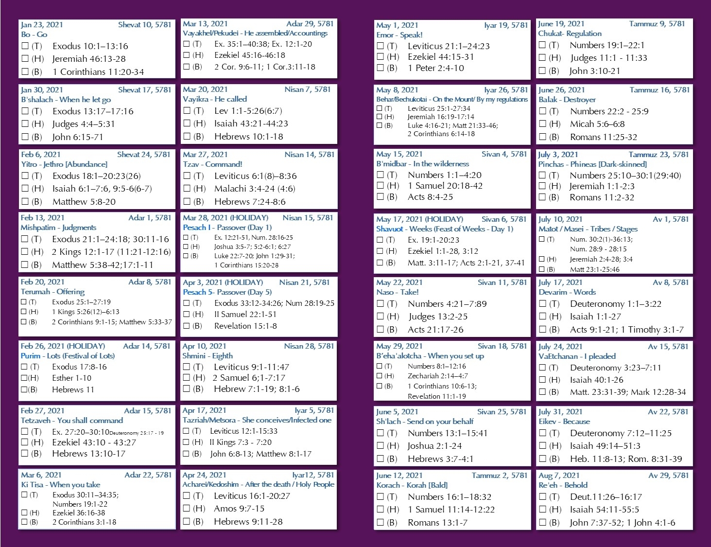 Bible Reading Plan | Bethisraelnow