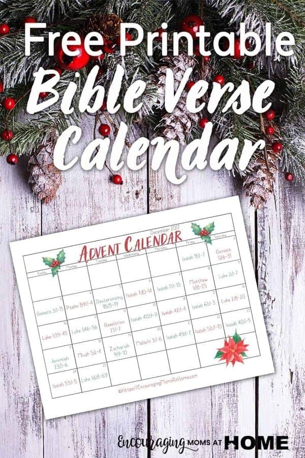 Bible Verse Advent Calendar For December - Read The intended for Verses For Your Advent Calender