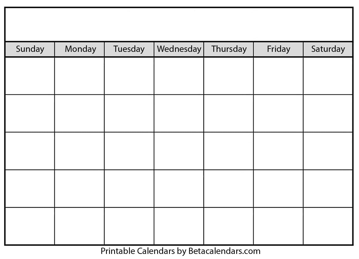 Blank Calendar 2021 | Free Blank Printable Templates
