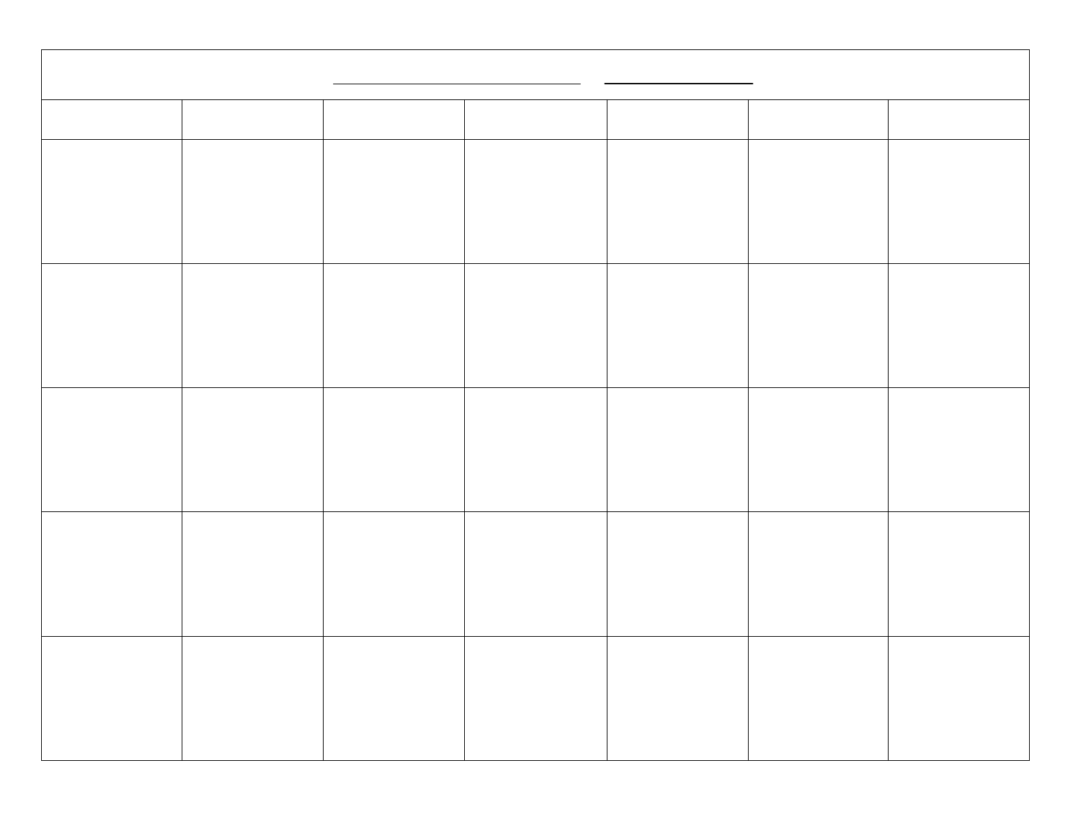 Blank Calendar Template Free Download