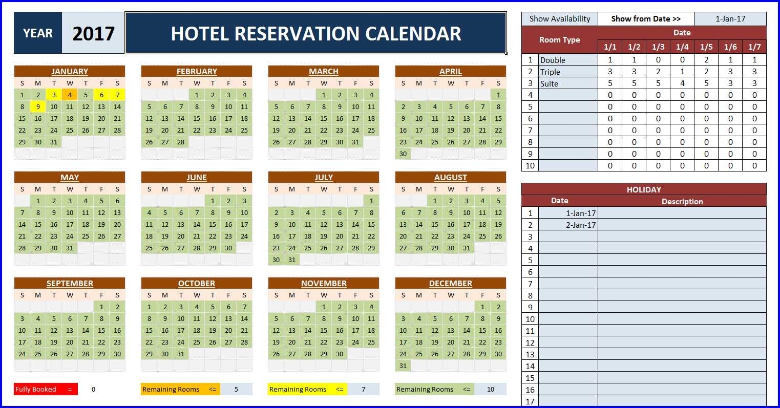 Booking Time Slot Excel