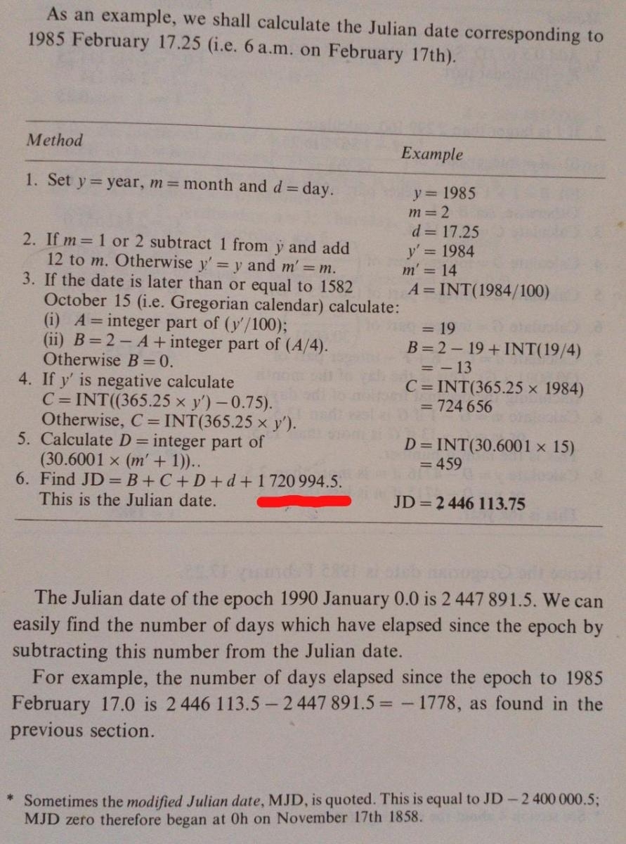 Calculation Of Julian Date - Science! Astronomy &amp; Space