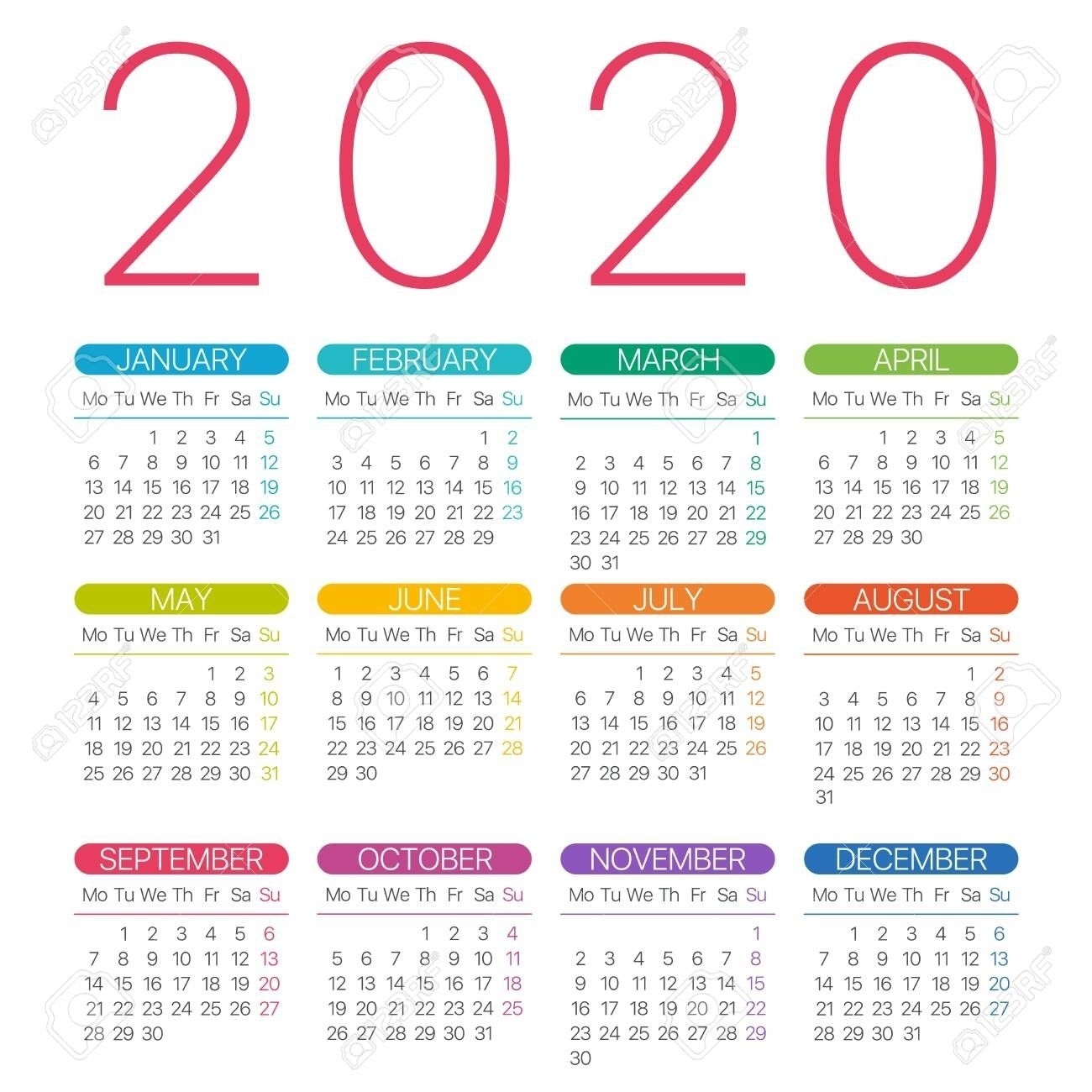 Calendar 2020 Monday - Sunday In 2020 | Calendar Template