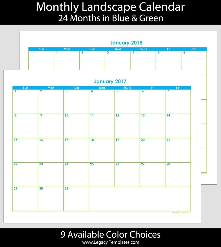 Calendar Template 8.5 X 11 In 2020 | Calendar Template