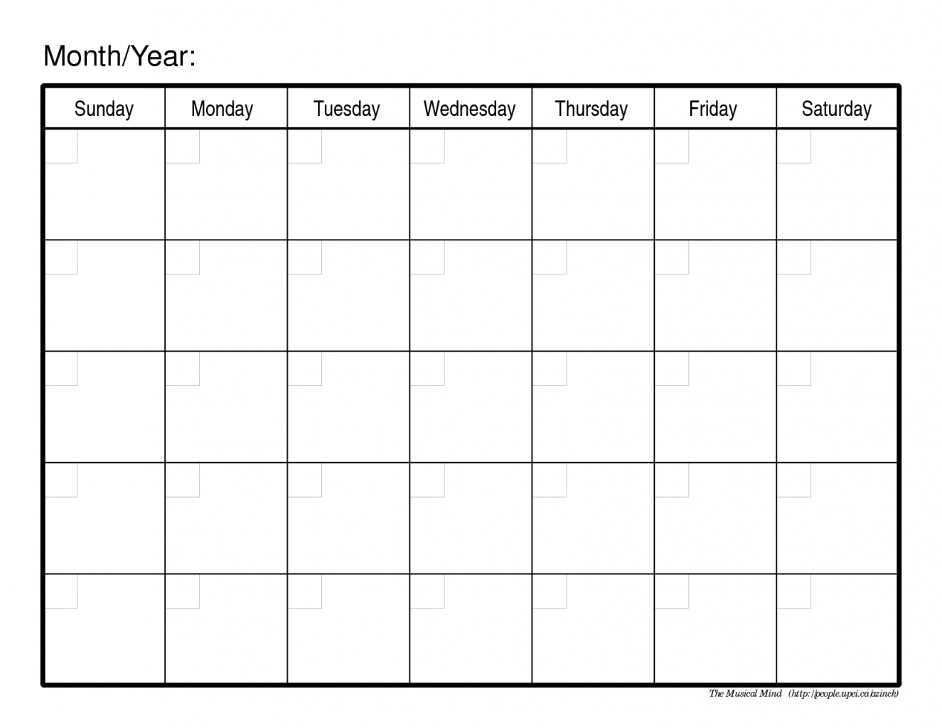 Calendar Template Online – Printable Year Calendar