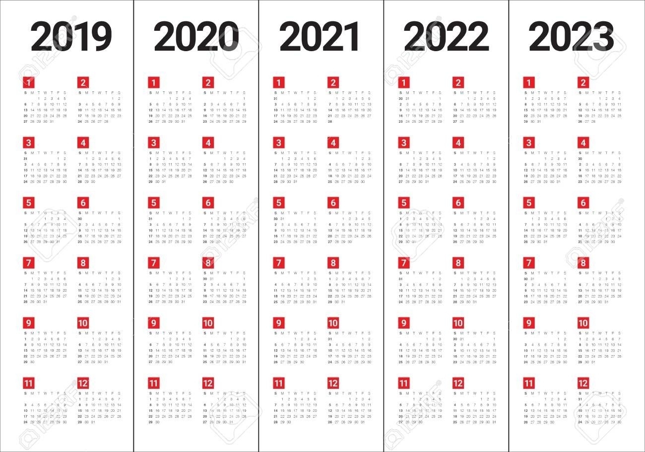 2021 And 2022 And 2023 Calendar Printable