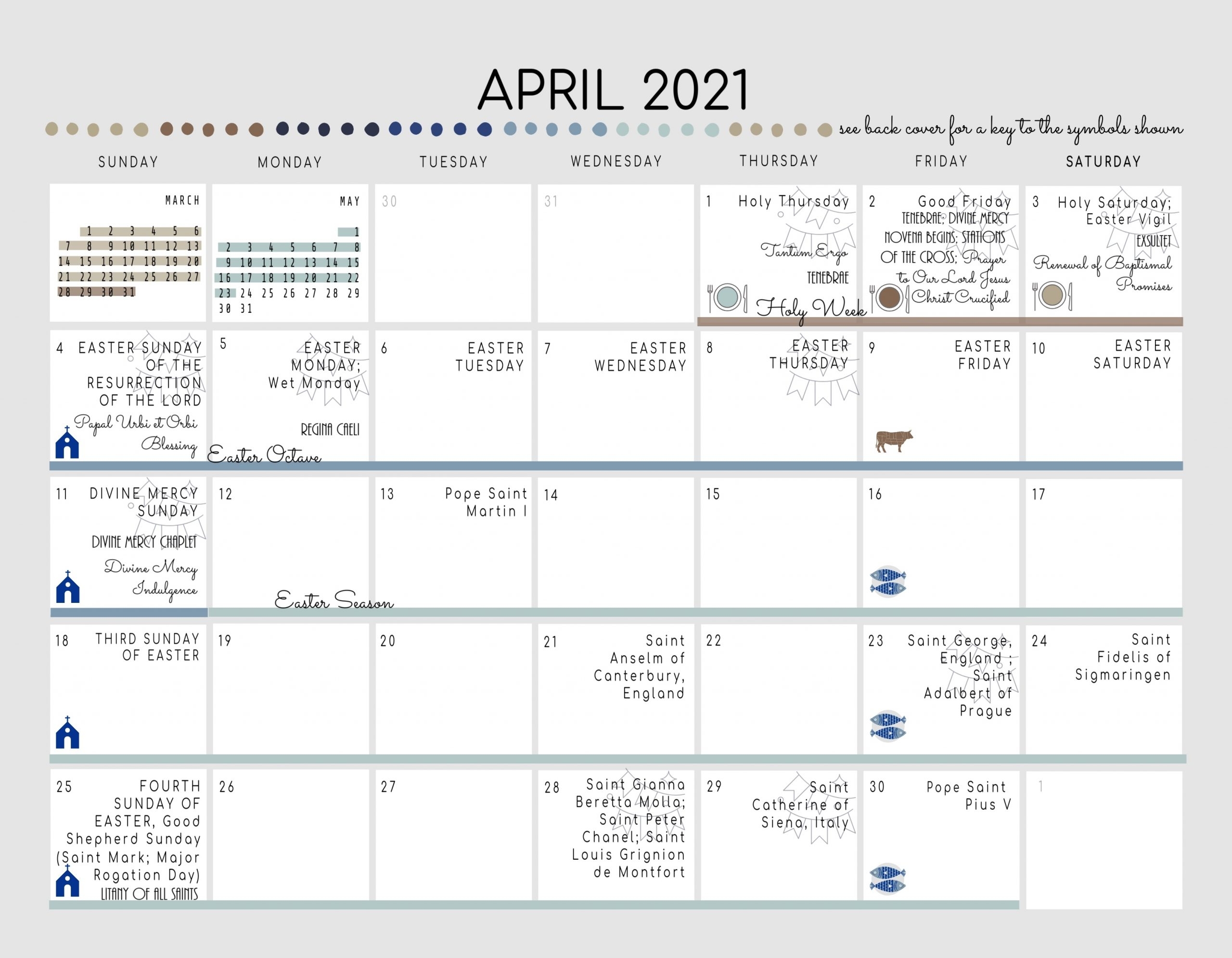 Printable Catholic Liturgical Calendar 2021