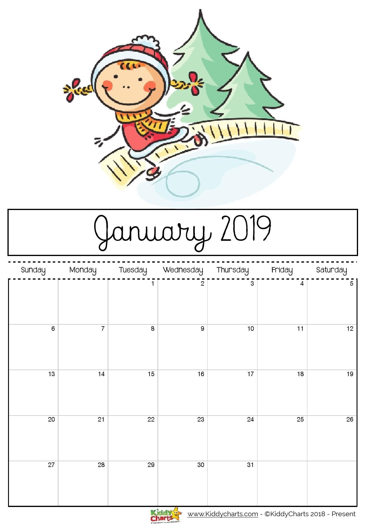 Check Out Our Fantastic Free 2019 Calendar For Your Child&#039;S within Free Kindergarten Calendar Template 2019