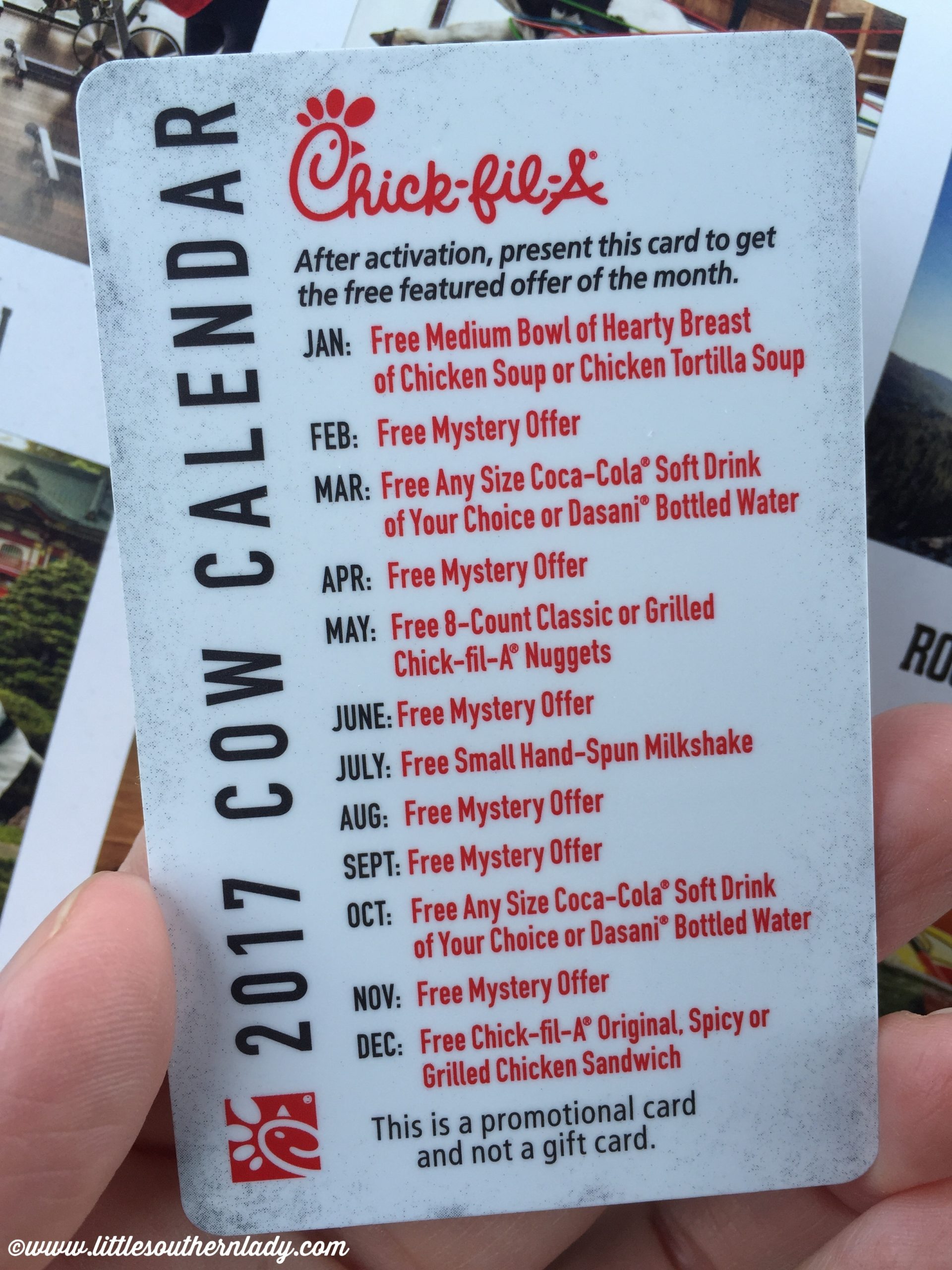 Chick-Fil-A&#039;S November 2017 Cow Calendar Mystery Offer in Will Chic Filet Have Calendars For 2020