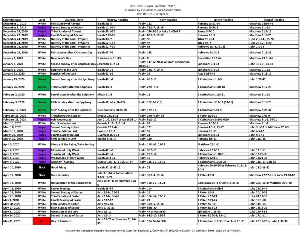 Create Your Liturgical Colors Calendar For Methodist In 2020 intended for Free Liturgical Colors Calendar 2020