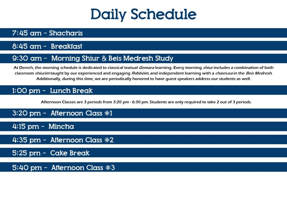 Daily Schedule - Derech