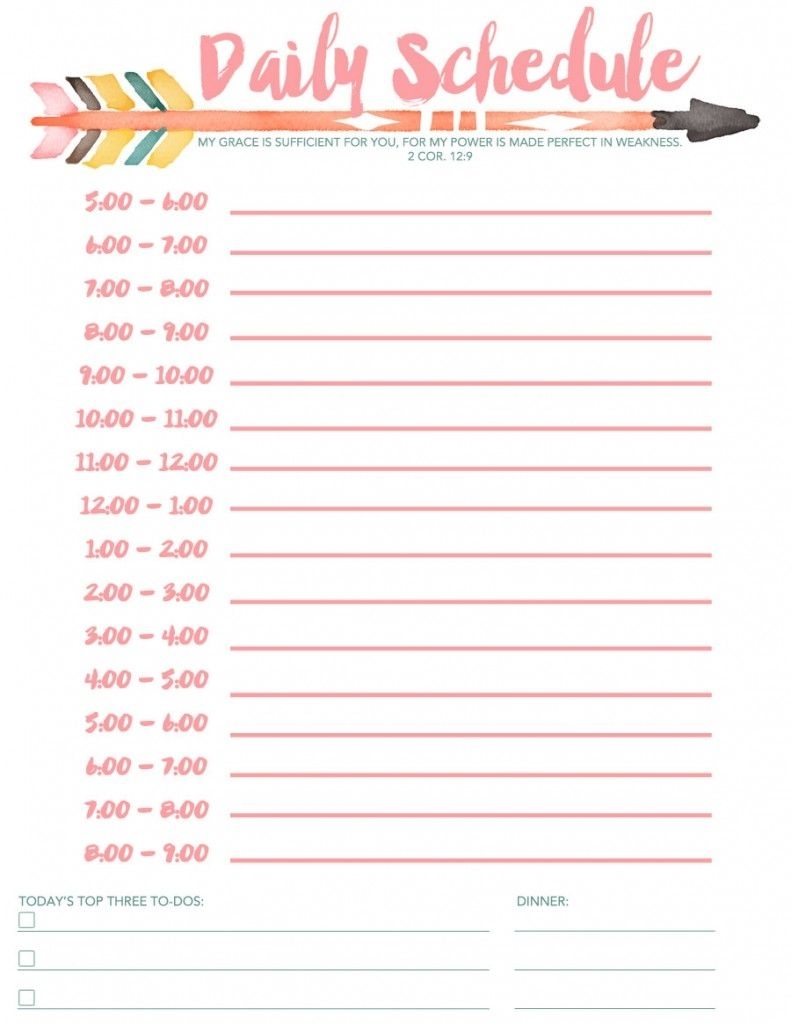 Daily Schedule Free Printable | Homeschool Schedule