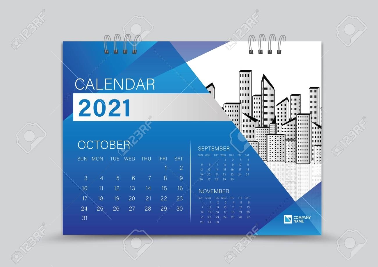 Desk Calendar 2021 Creative Design Can Be Place Photo And Logo,..