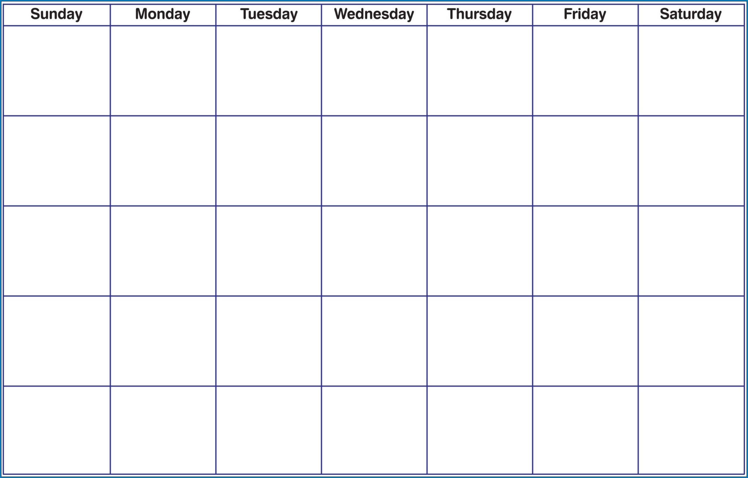 √ Free Printable Blank Monthly Calendar Template | Templateral