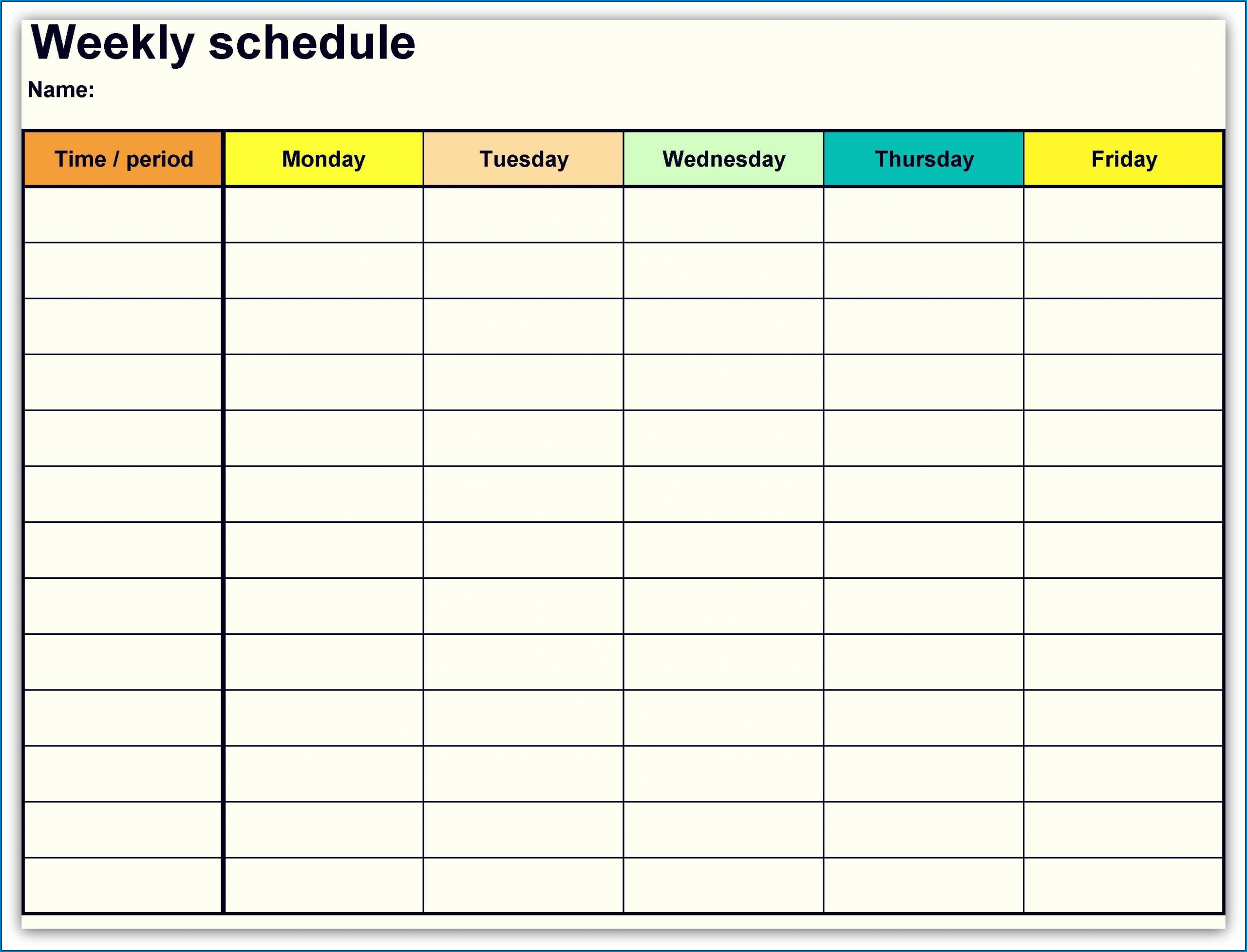 √ Free Printable Weekly Calendar Template | Templateral