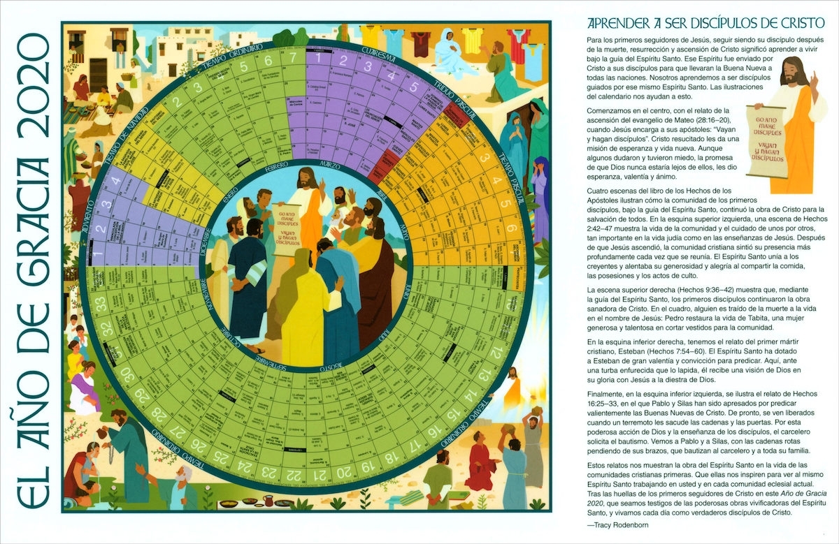 El Año De Gracia: El Año De Gracia 2020, Small Laminated inside The Year 2020 Liturgical Calendar