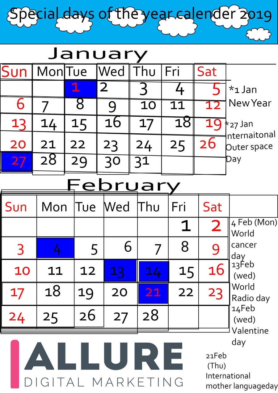 Calendar With All Special Days