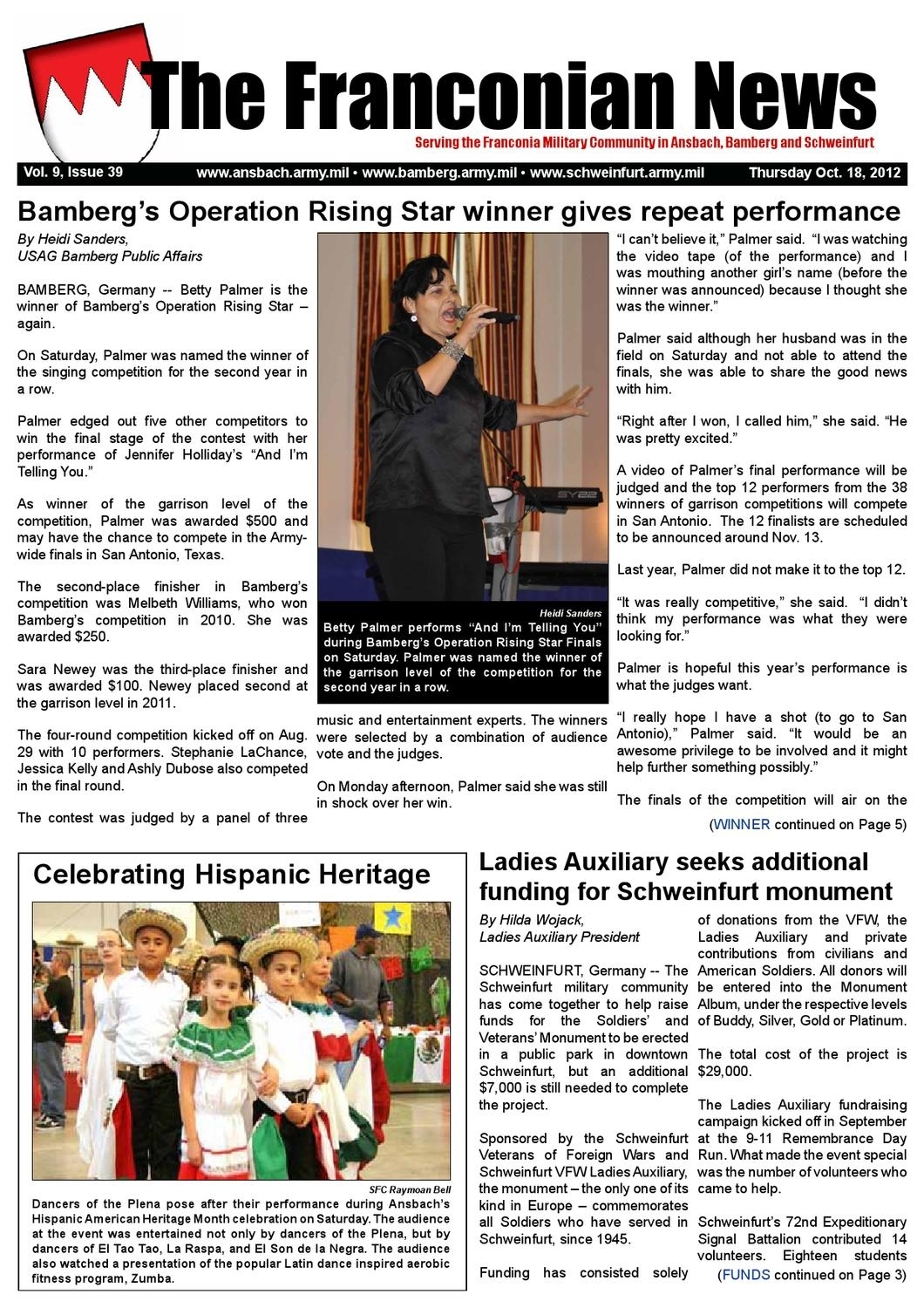 Franconian News Oct. 18, 2012Public Affairs - Issuu