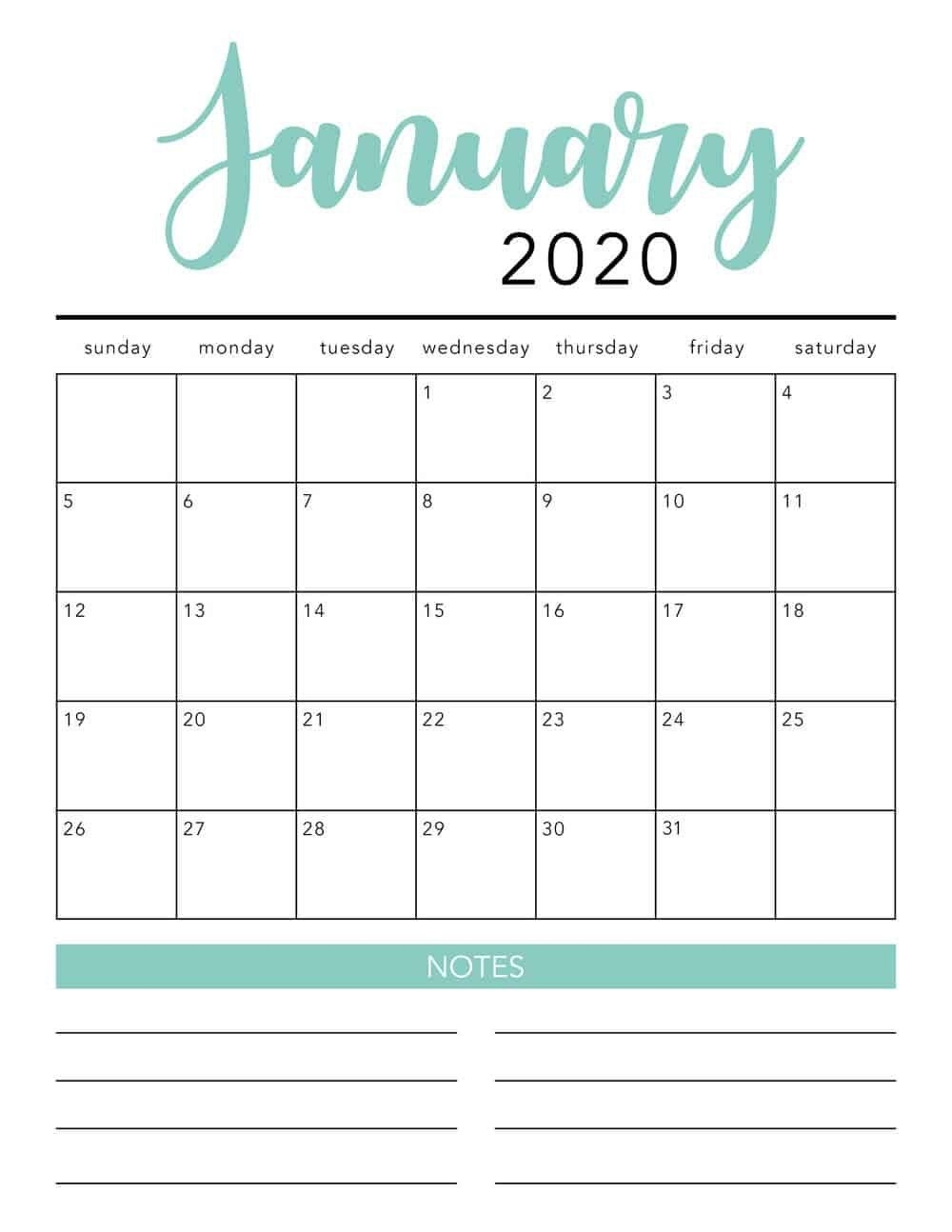 Free 2020 Printable Calendar Template 2 Colors I May 2020 intended for Blank Calendar 2020 Printable Monthly