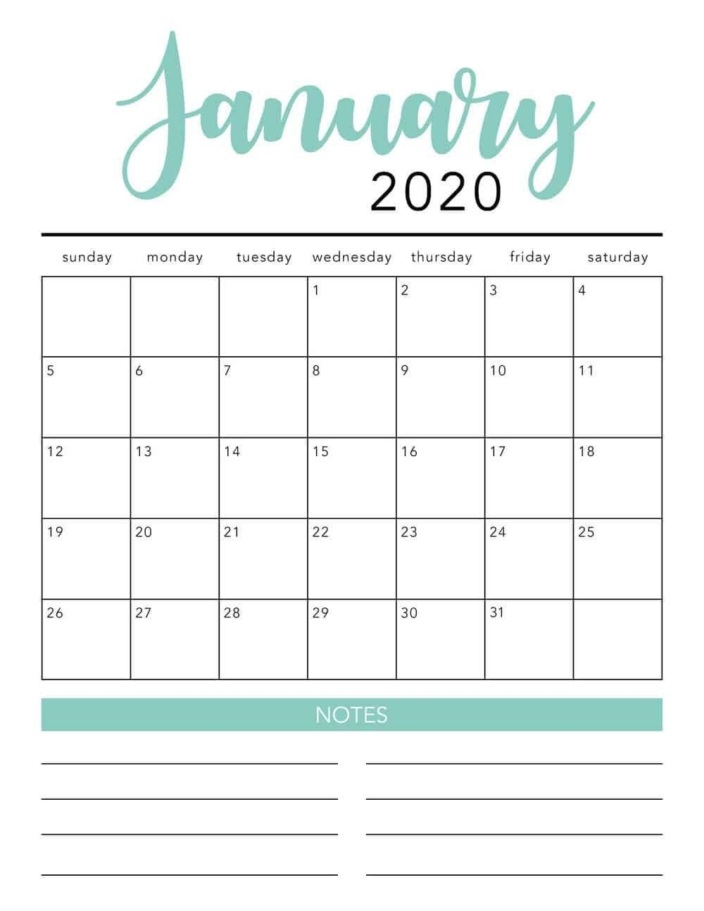 Free 2020 Printable Calendar Template 2 Colors I May 2020