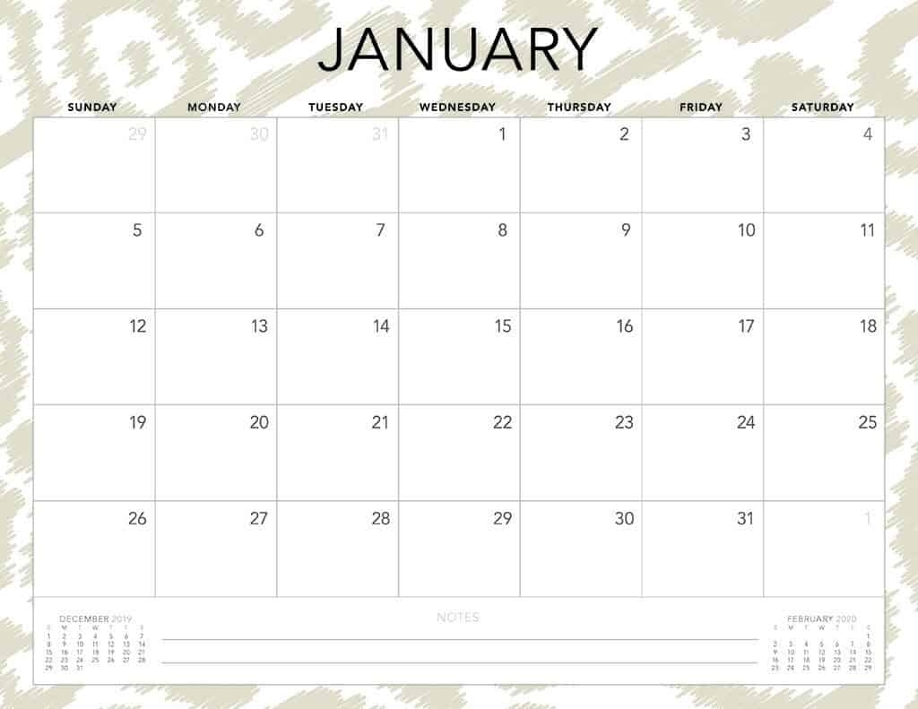 Free 2020 Printable Calendars - 51 Designs To Choose From! in 2020 Free Printable Calendars That Start With Monday
