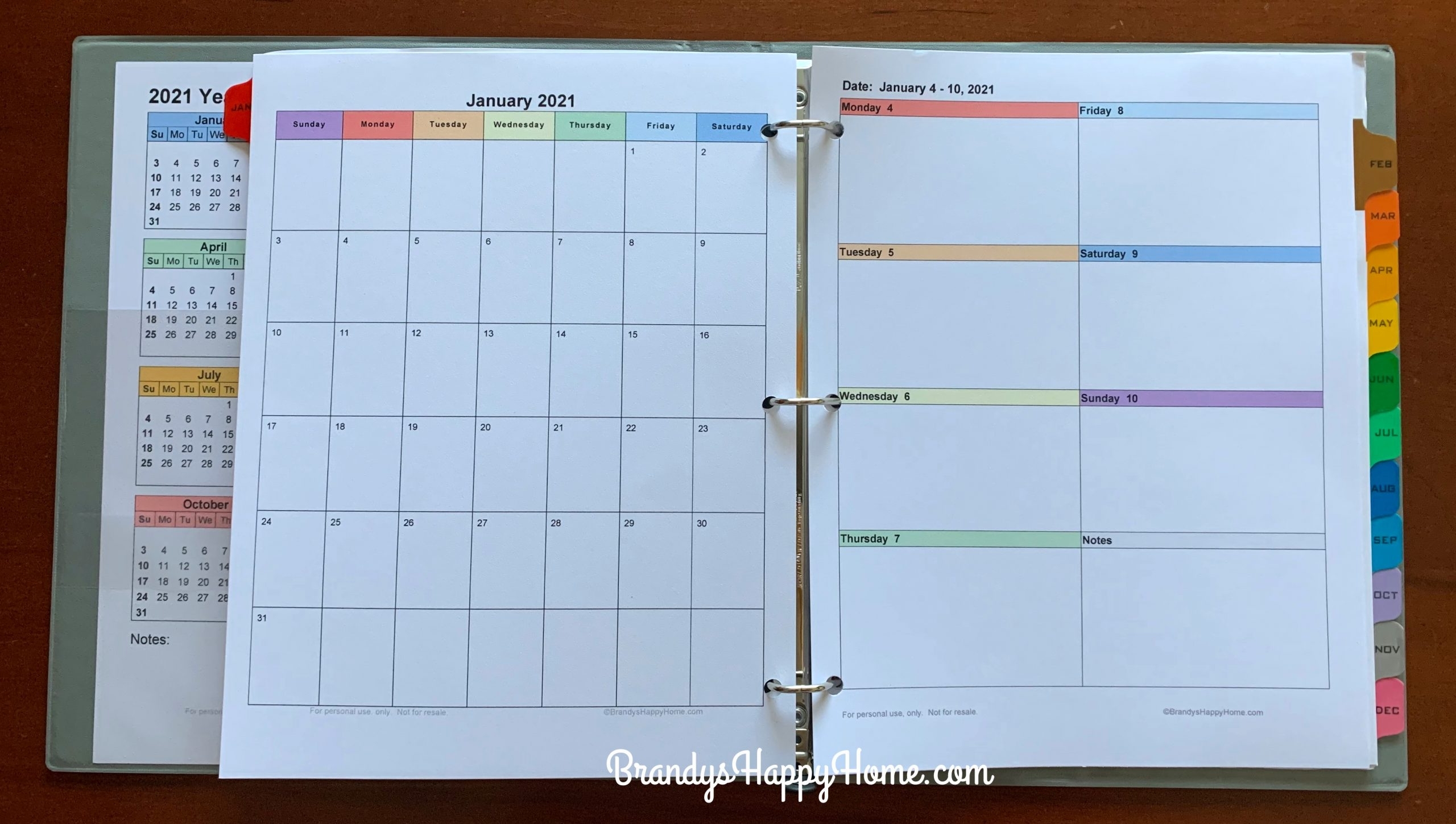 Free 2021 Calendar Planner Printables