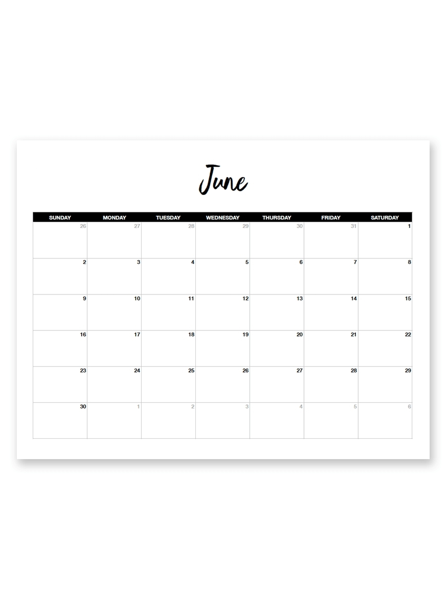 Printable 8.5X11 Calendar