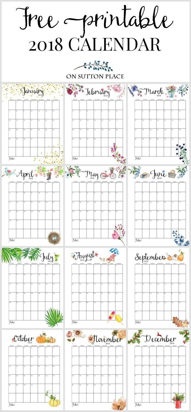 Free Floral 2020 Printable Calendar | On Sutton Place