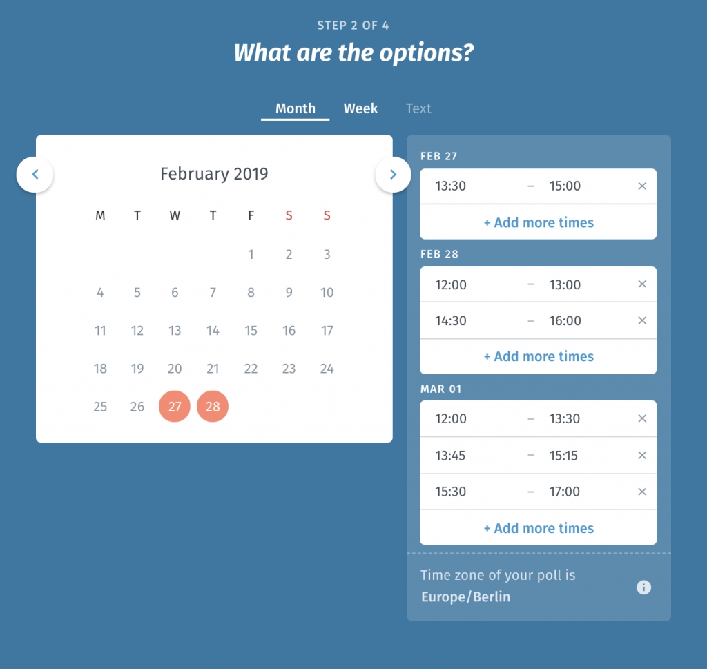 Free Online Schedule Maker - Plan Meetings And More! | Doodle