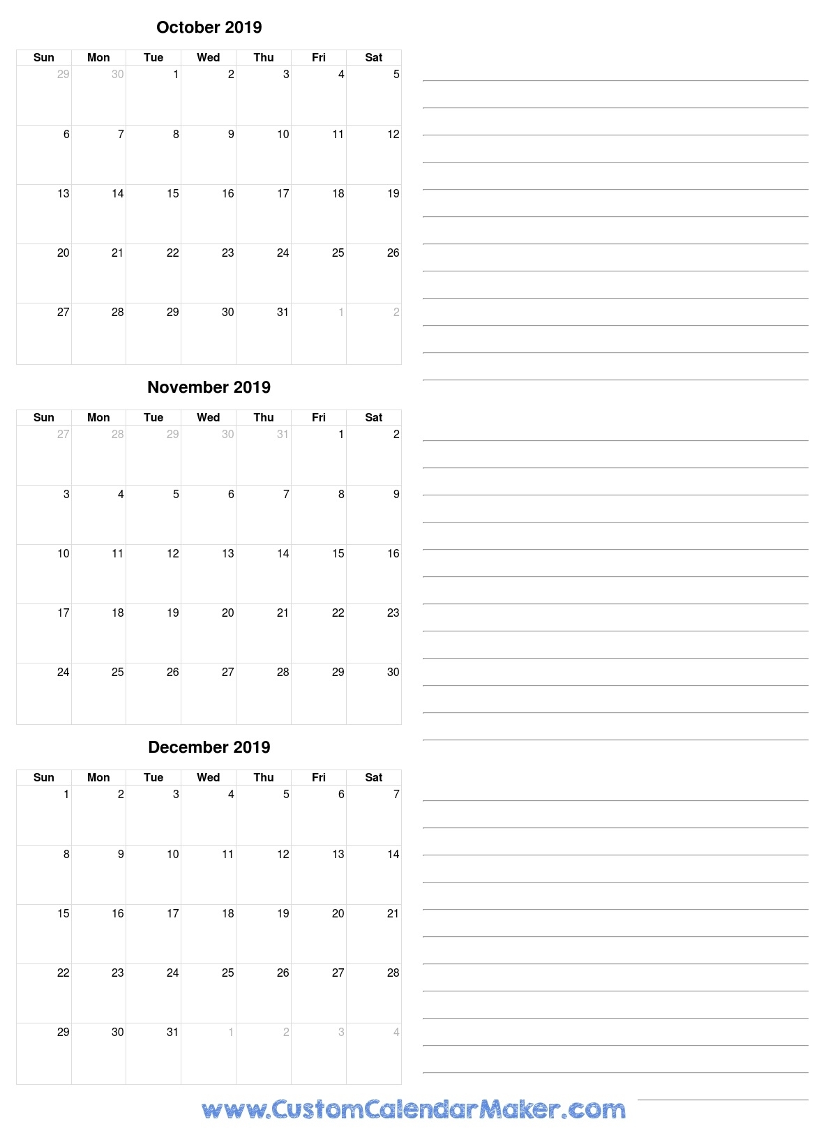 Free Printable Calendars, Blank Pdf Templates To Print A inside Calendar For Quarterly 2020 Printable