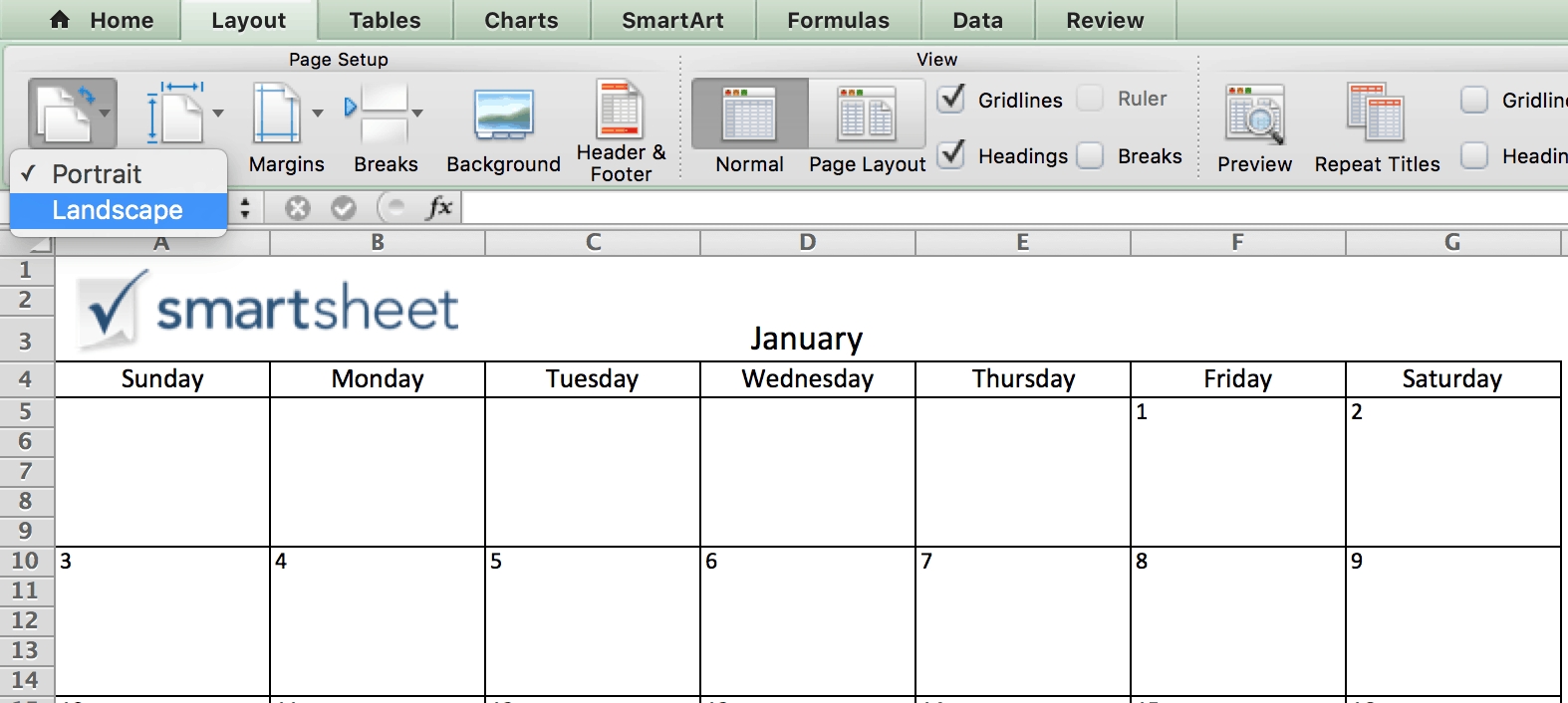 Free, Printable Excel Calendar Templates For 2019 &amp; On
