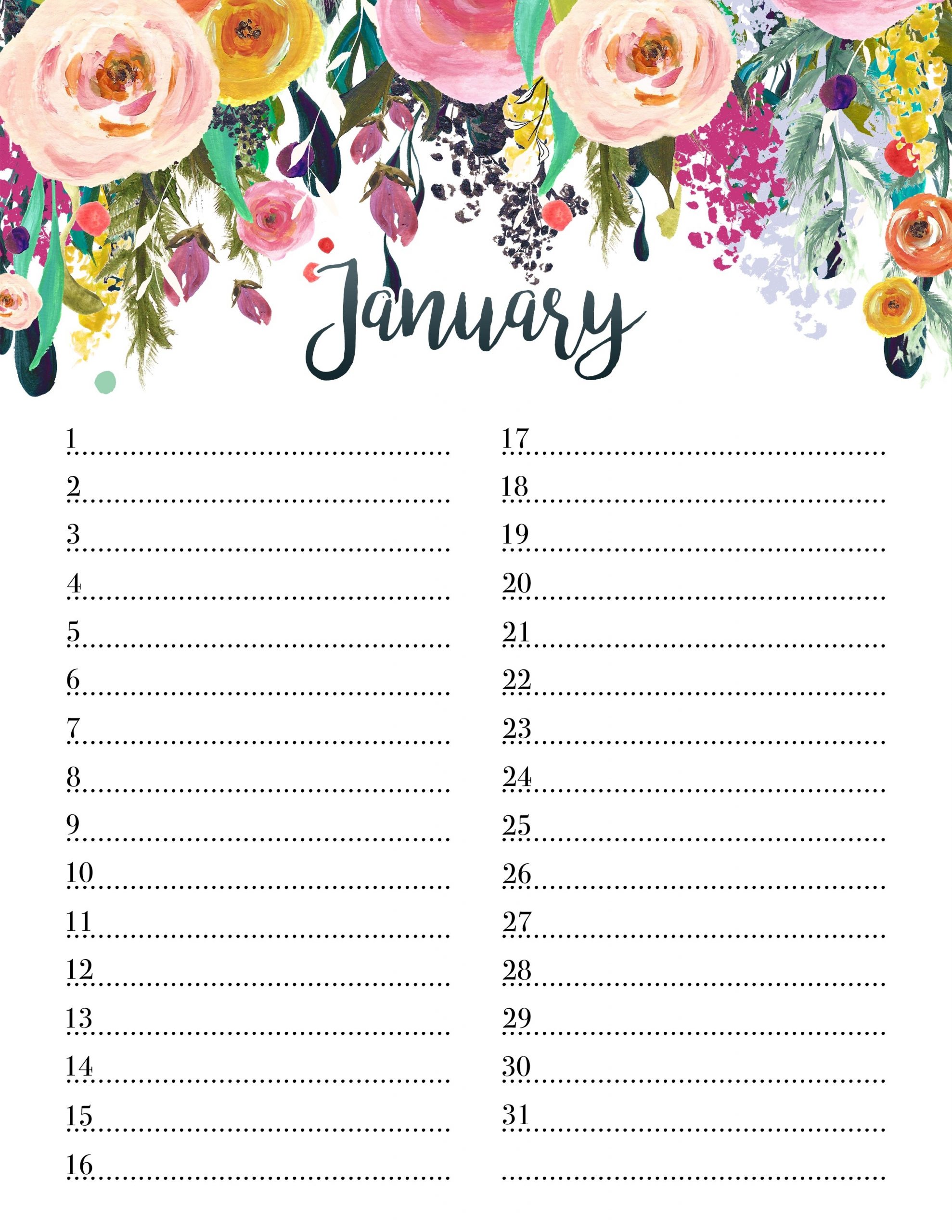 Free Printable Farmhouse Perpetual Calendar - The Cottage Market