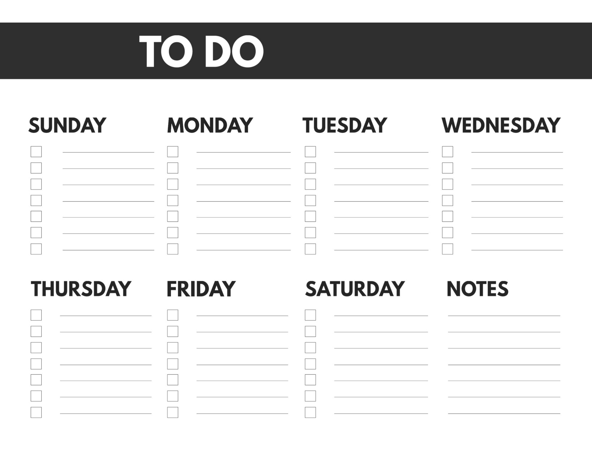 Free Printable Weekly To Do List | Paper Trail Design