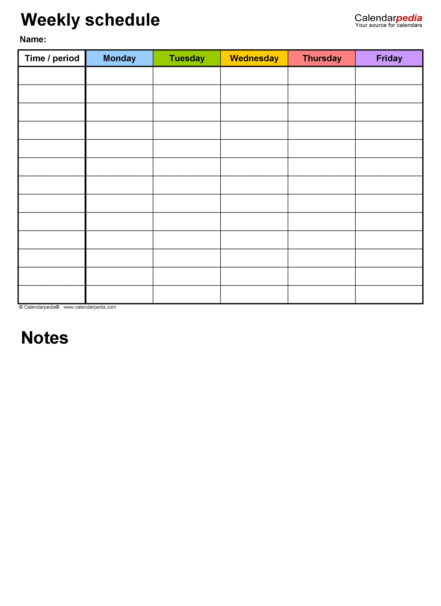 Free Weekly Schedule Templates For Excel - 18 Templates