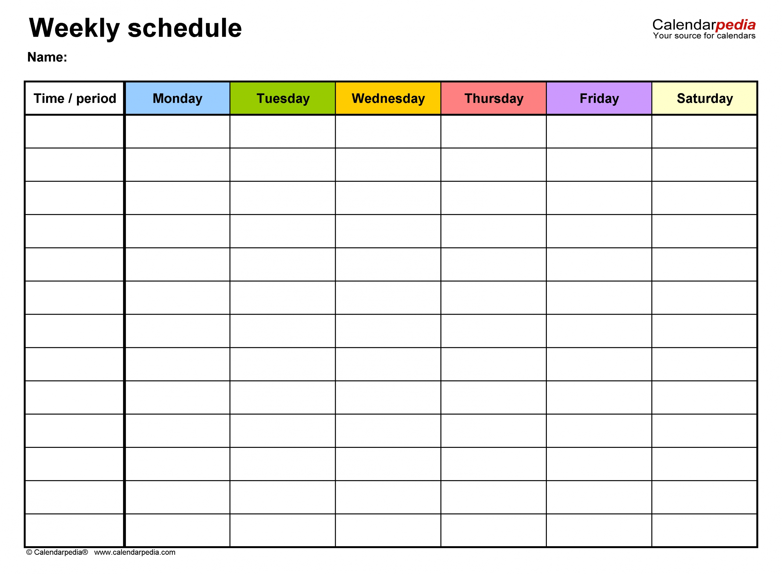 Time Slot Excel Template