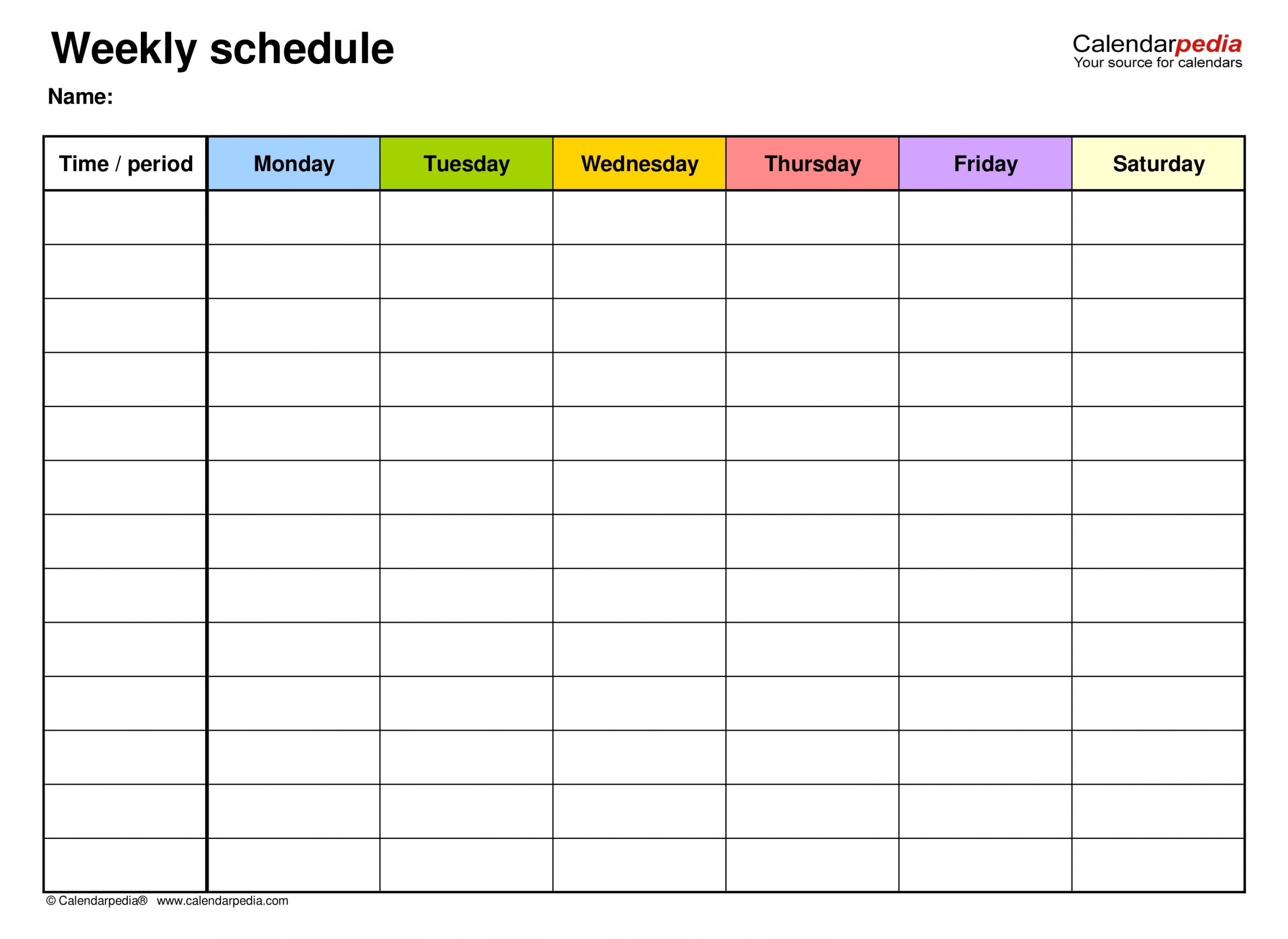 Free Weekly Schedule Templates For Pdf - 18 Templates