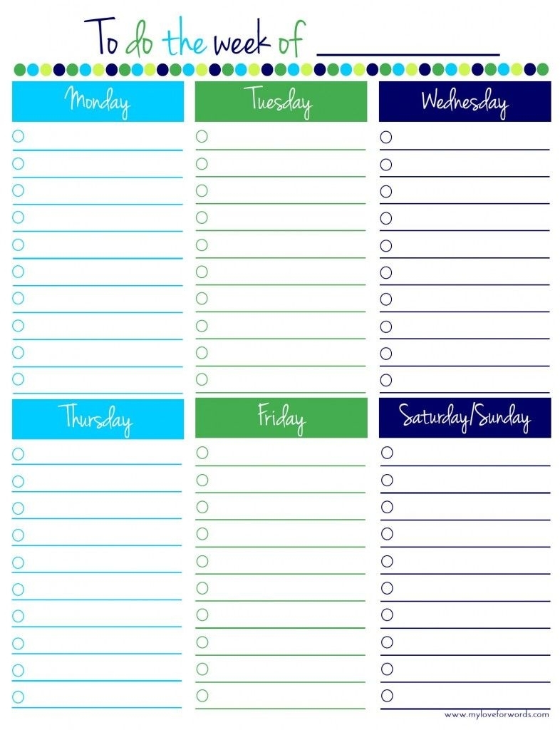Freebie Friday: Weekly To Do List | To Do Lists Printable