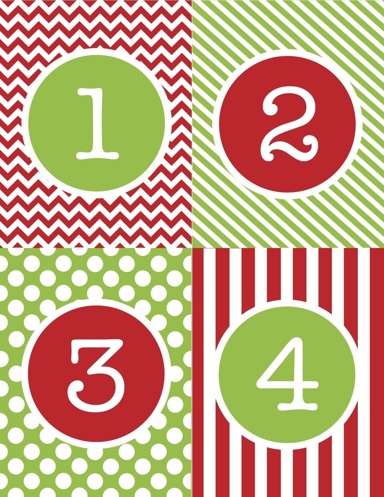 Free+Printable+Advent+Calendar+Numbers | Printable Advent